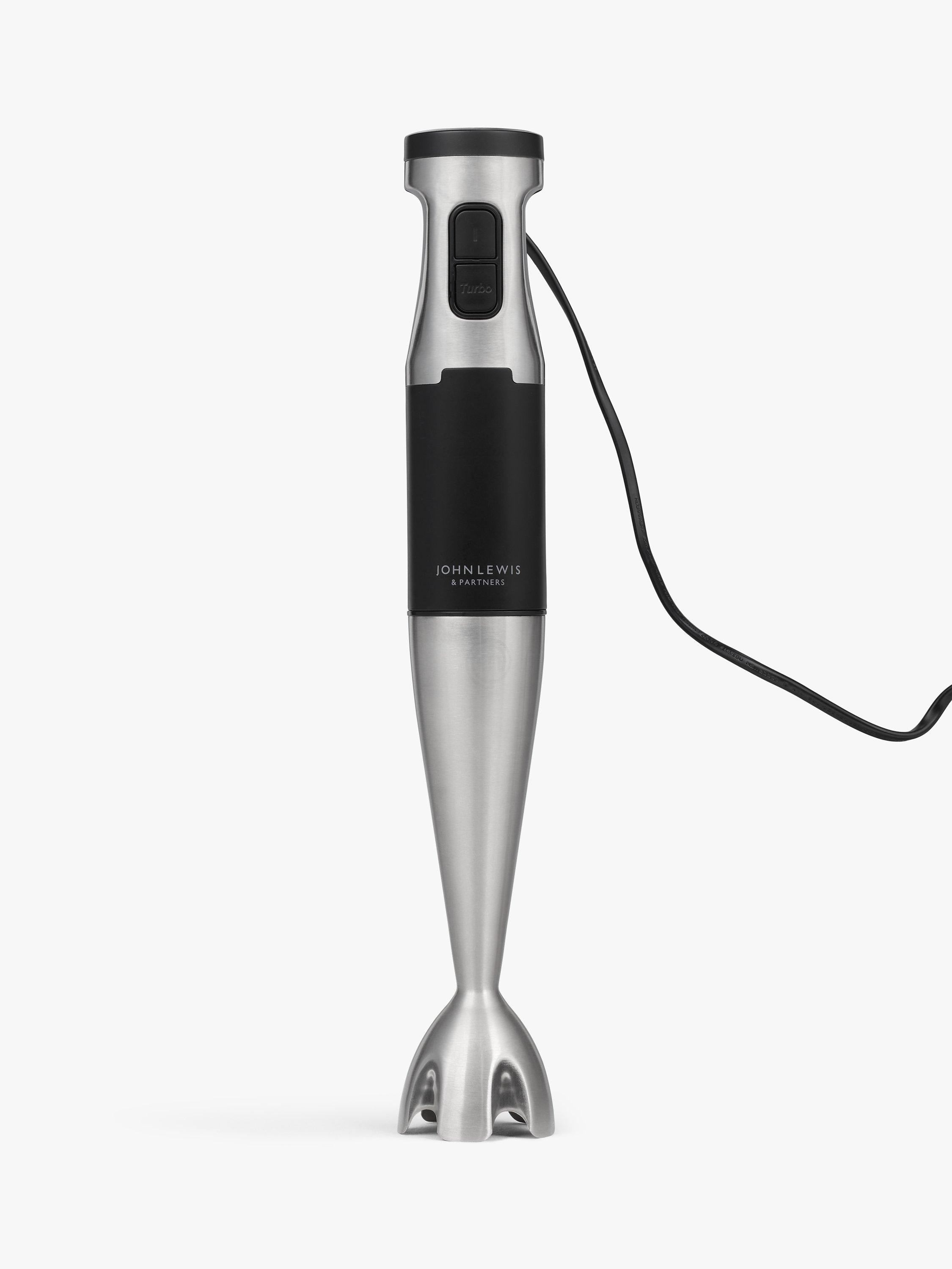 John Lewis hand blender black with accessories, imported from the UK