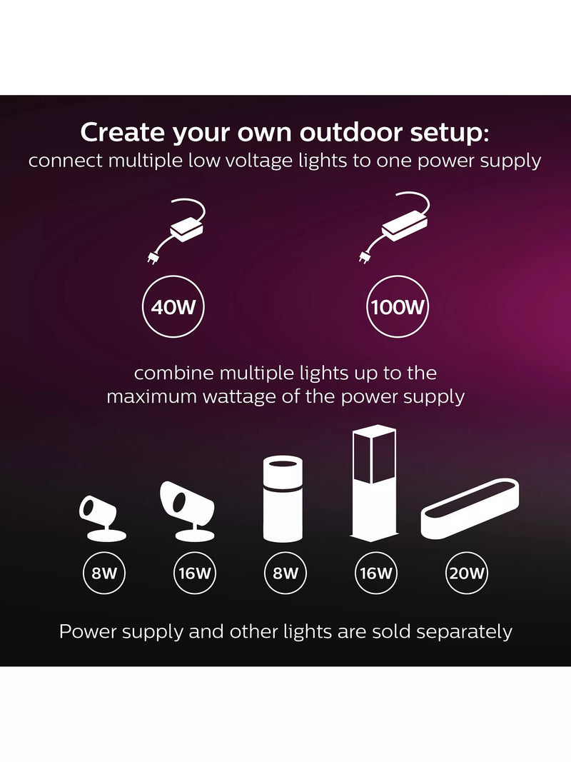 Philips Hue Amarant Linear LED outdoor spotlight (British brand)