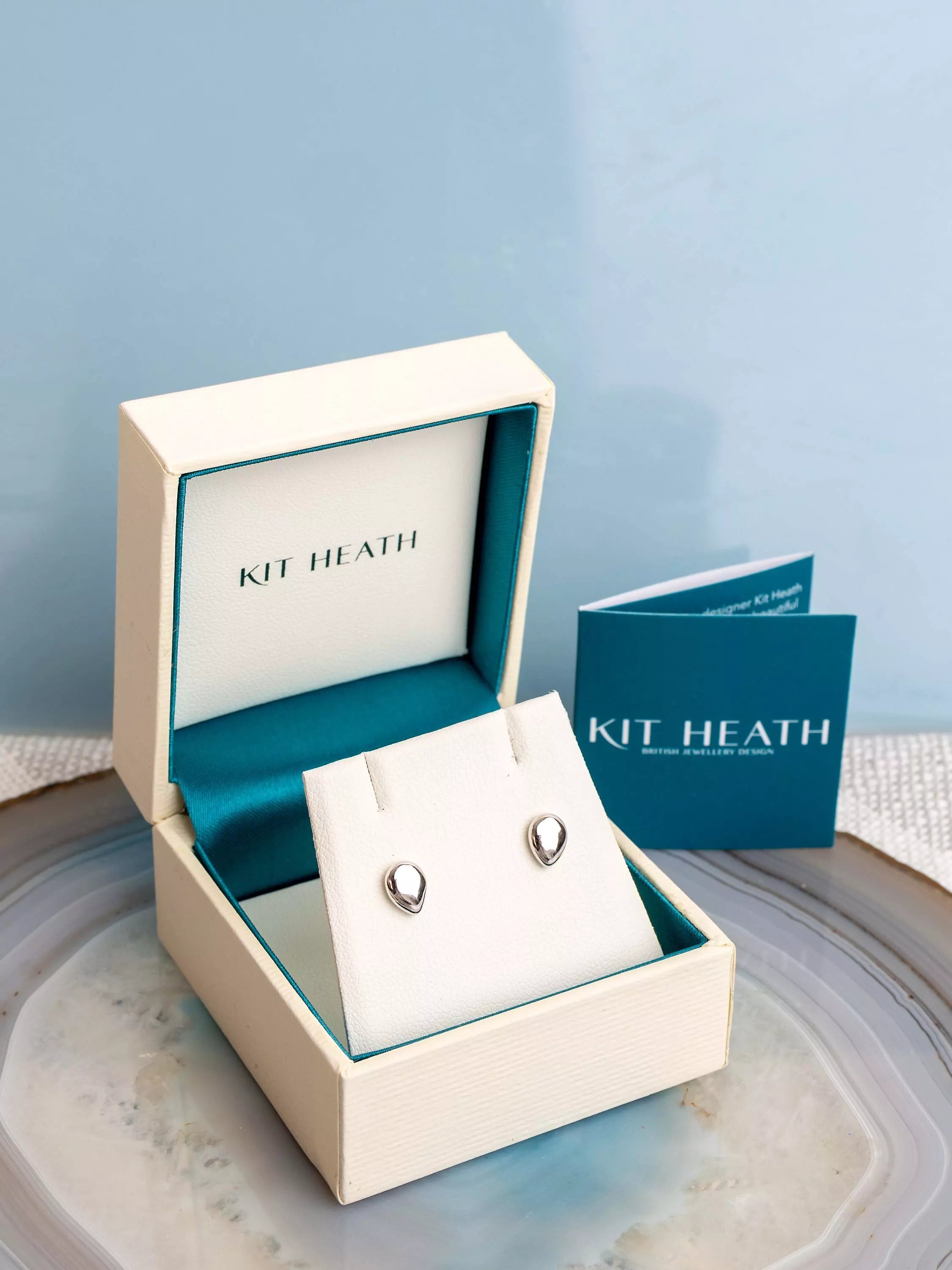 Kit Heath Coast Pebbles sterling silver stud earrings - British product