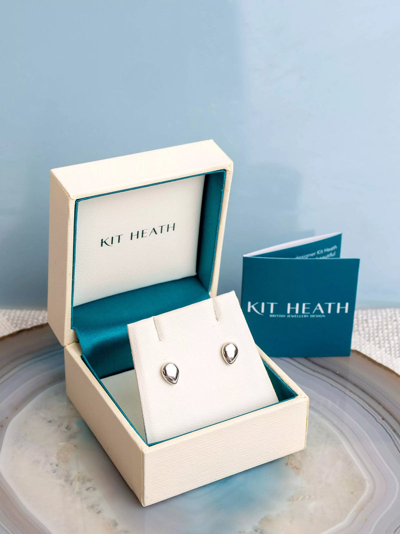 Kit Heath Coast Pebbles sterling silver stud earrings - British product