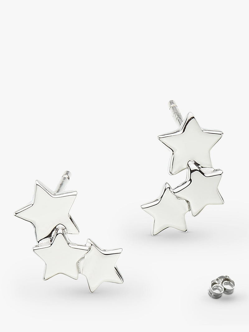 Kit Heath sterling silver star gazer galaxy stud earrings for pierced ears, UK version