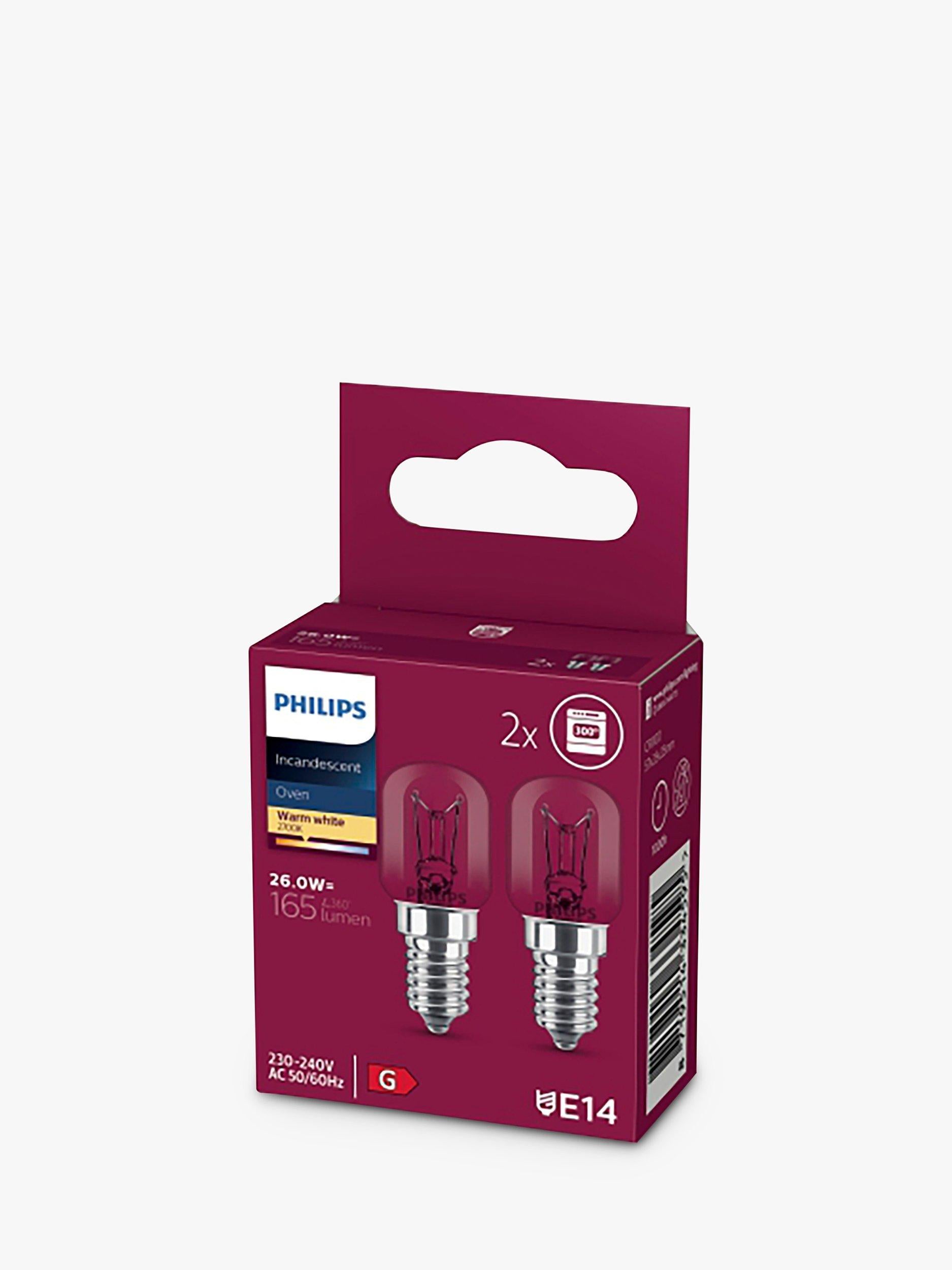 Philips oven bulbs 25W E14 clear set of 2, UK version