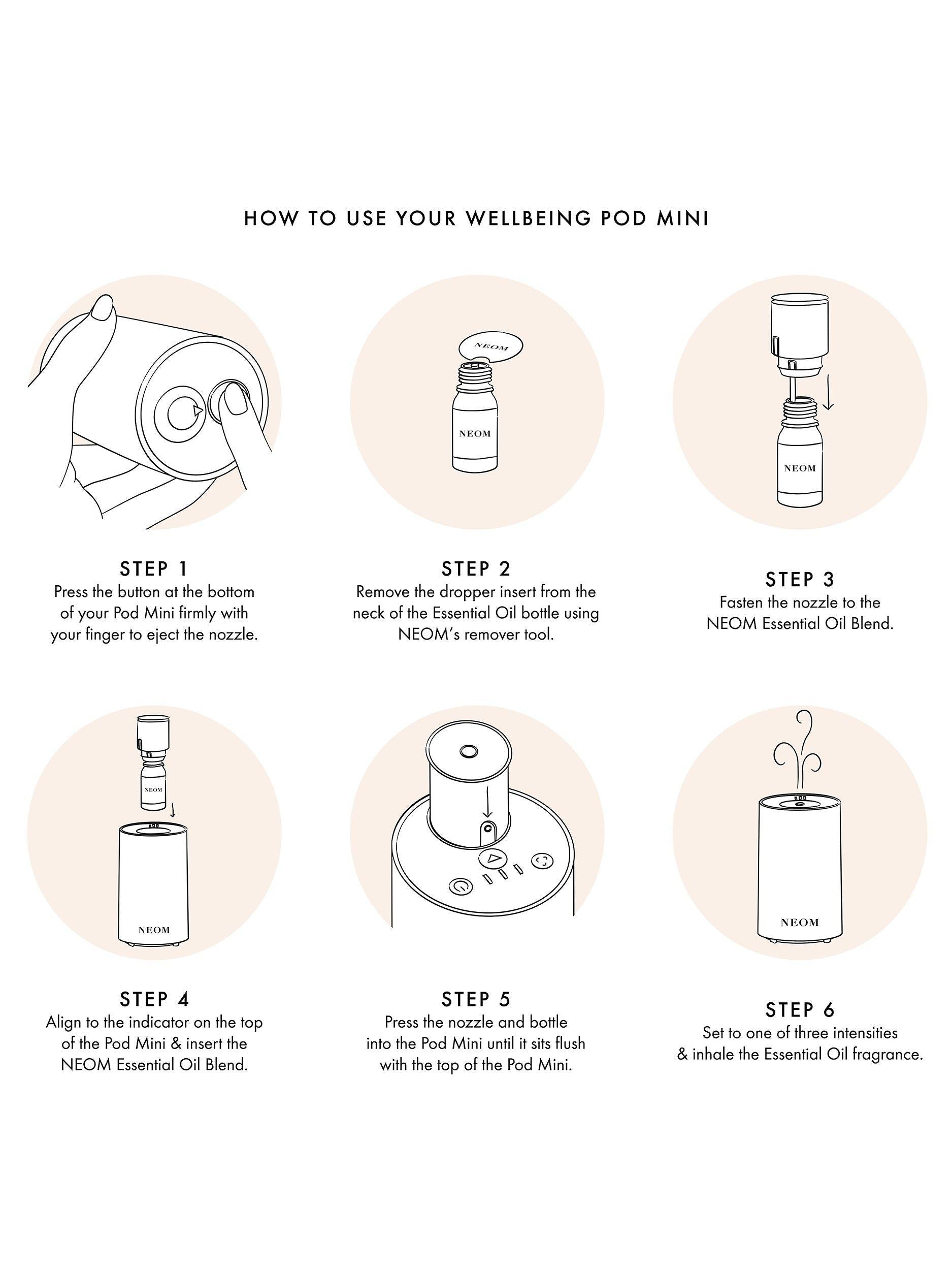 NEOM Mini Electric Diffuser Wellbeing Pod, imported from the UK
