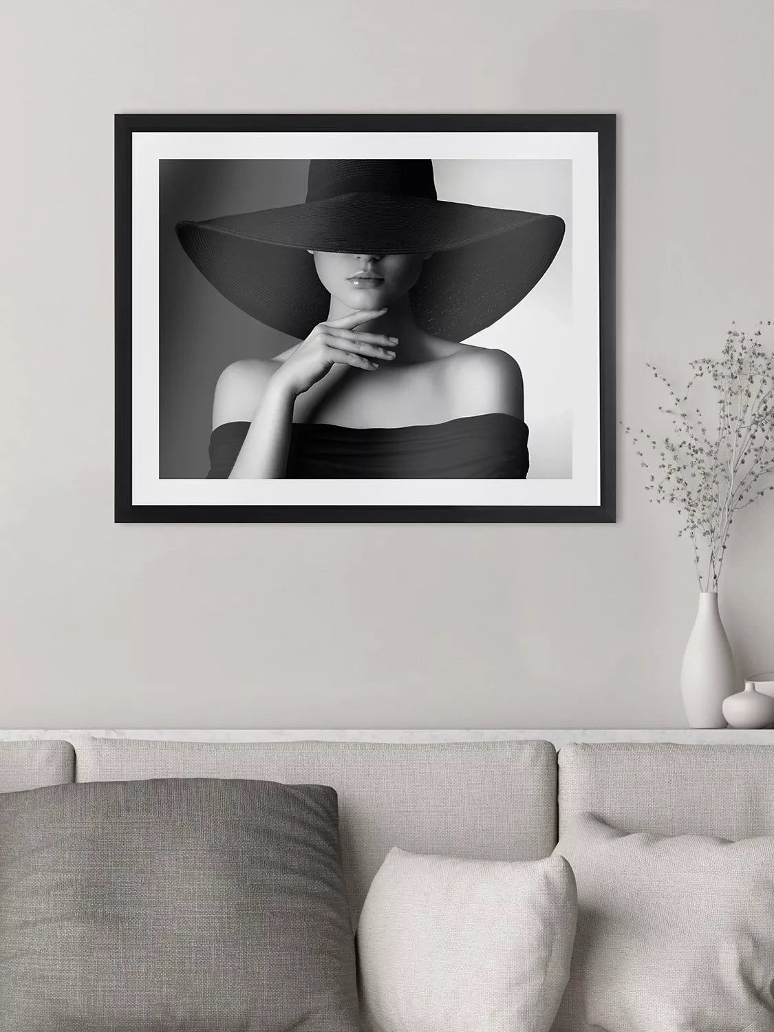 Brookpace Lascelles framed print Mystery Lady II 71 x 81cm (British brand)