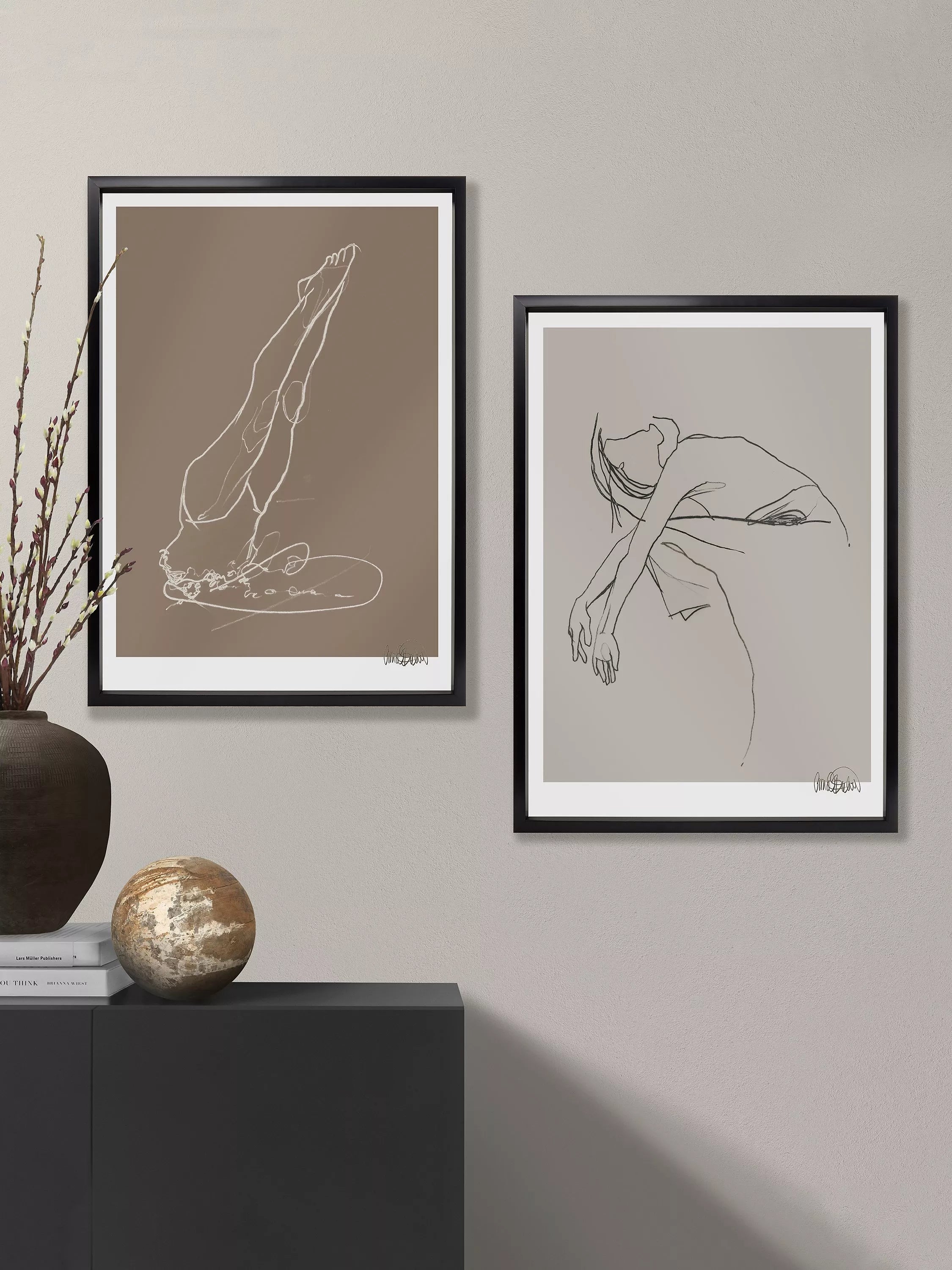 Brookpace Lascelles Anna Bulow Flow 8 framed print 75x55cm, imported from the UK