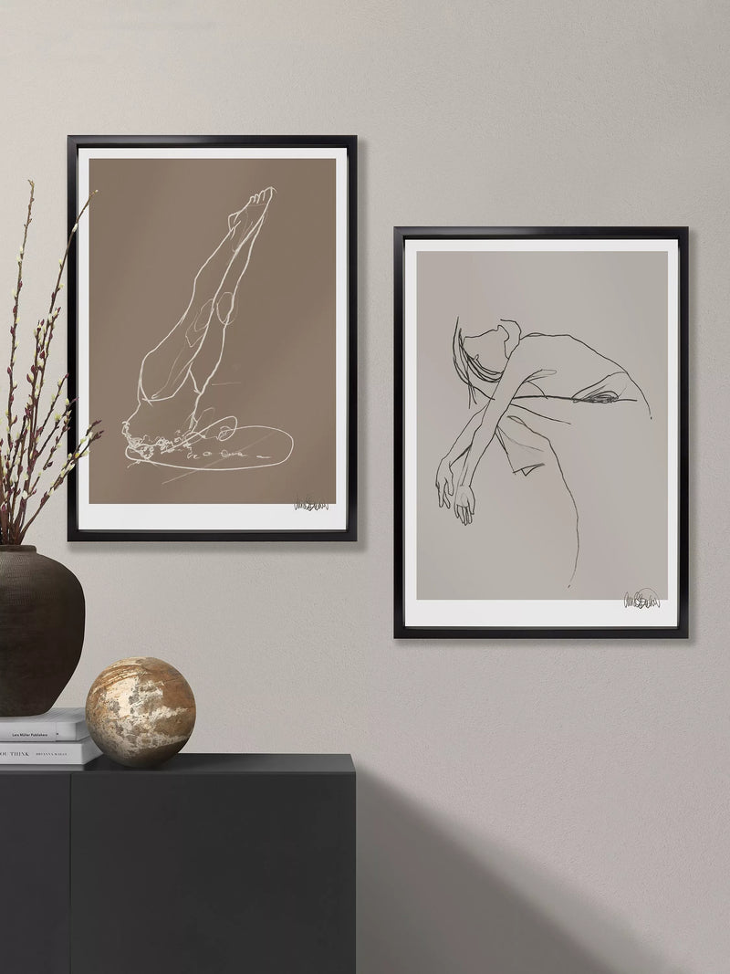 Brookpace Lascelles Anna Bulow Flow 8 framed print 75x55cm, imported from the UK