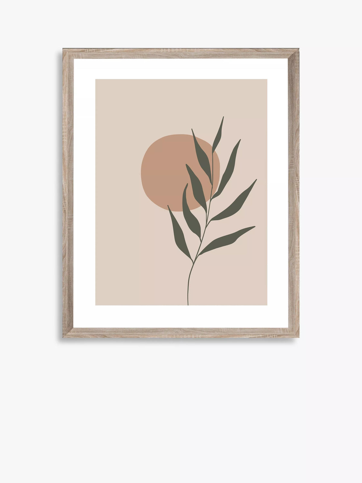 Brookpace Lascelles botanical leaf framed print 57x47cm, UK version