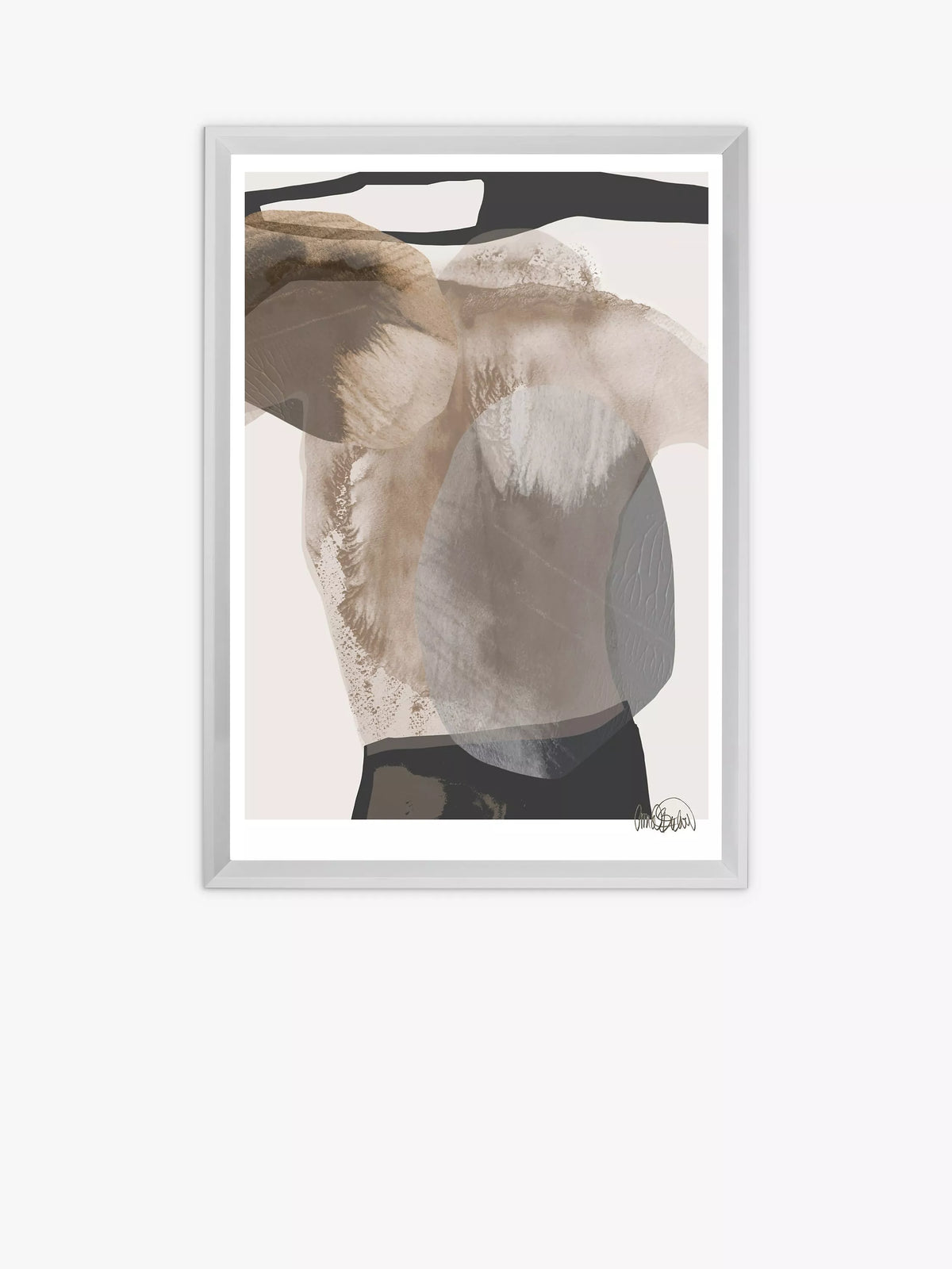 Brookpace Lascelles Anna Bulow 'Monument 2' Limited Edition Framed Print 77 x 57cm Grey - British product