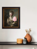 Brookpace Lascelles framed canvas print of Candy Floss Lady, 61 x 51cm in pink and multi - British product
