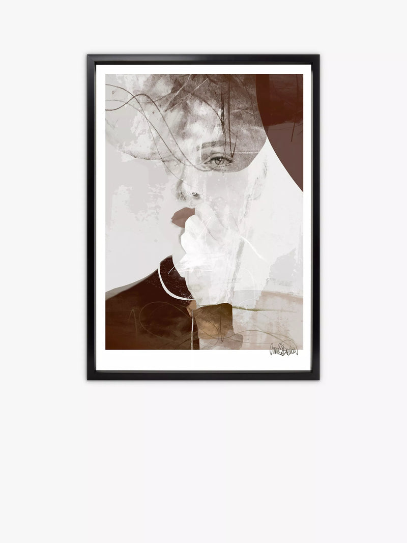 Anna Bulow 'Untold Stories' framed print by Brookpace Lascelles, Grey 73x54cm - British product