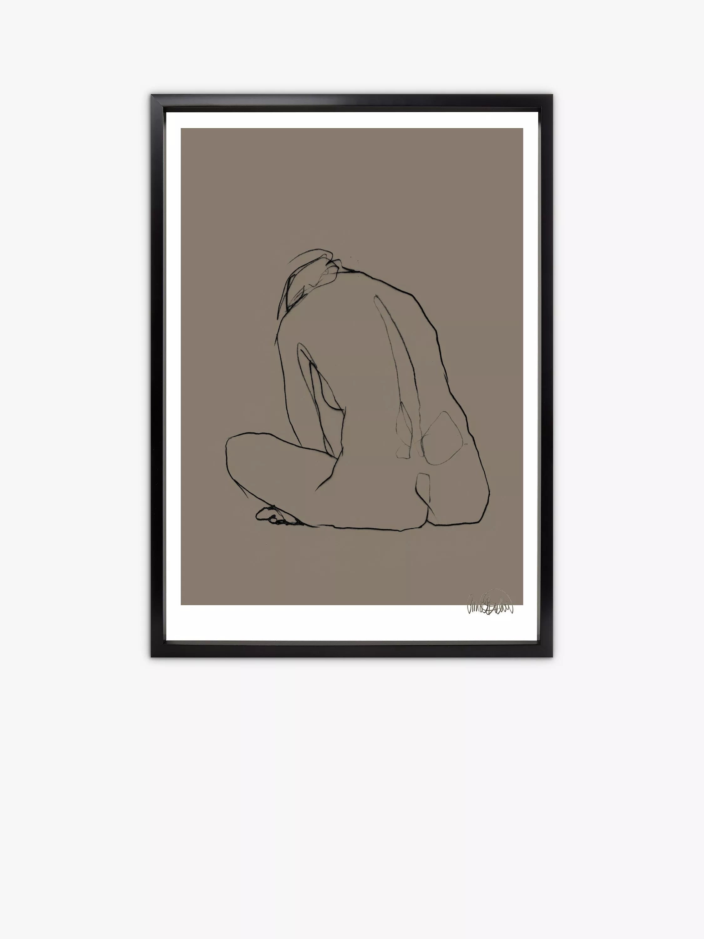 Brookpace Lascelles Anna Bulow Flow 4 framed print 75x55cm - British product