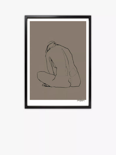 John Lewis Brookpace Lascelles Anna Bulow 'Flow 4' Limited Edition Framed Print, 75 x 55cm, Grey- Buy online at McGrocer