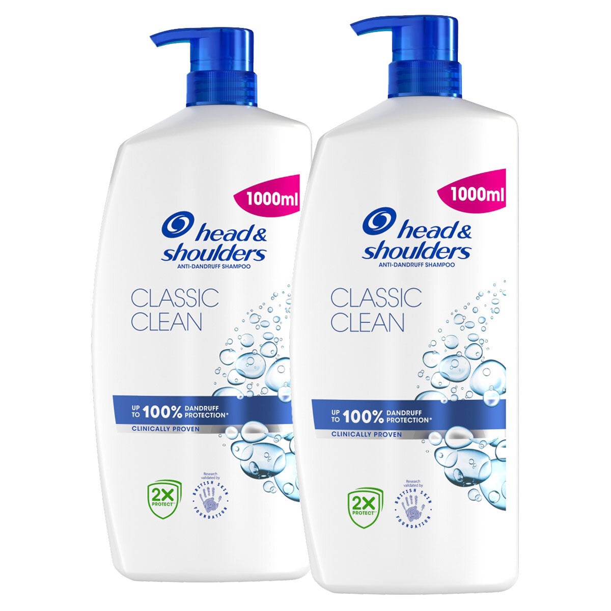 Head & Shoulders Classic Clean & Apple anti-dandruff shampoo 2 x 1L, UK version