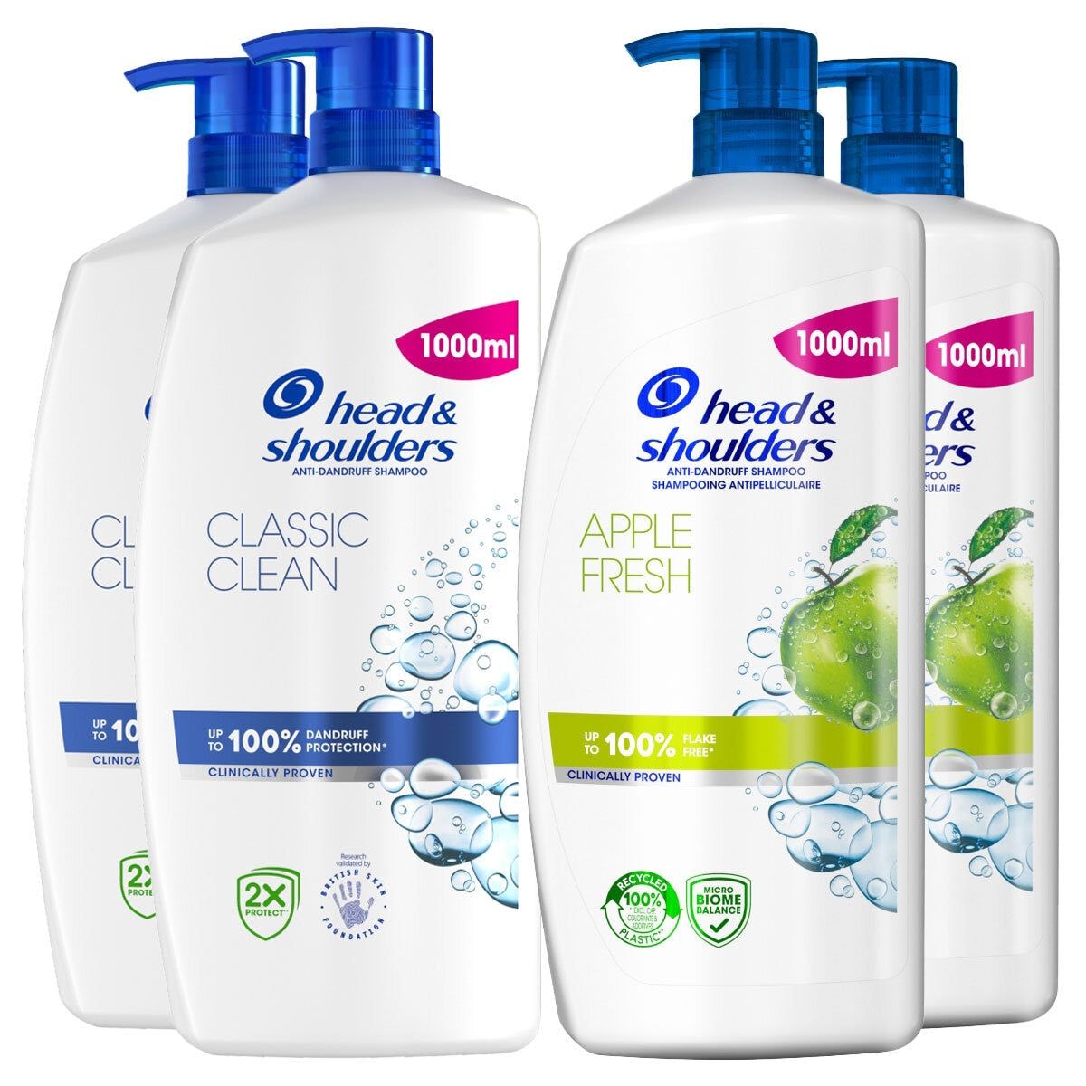 Head and Shoulders Classic Clean & Apple, 2 x 1L GOODS Costco UK