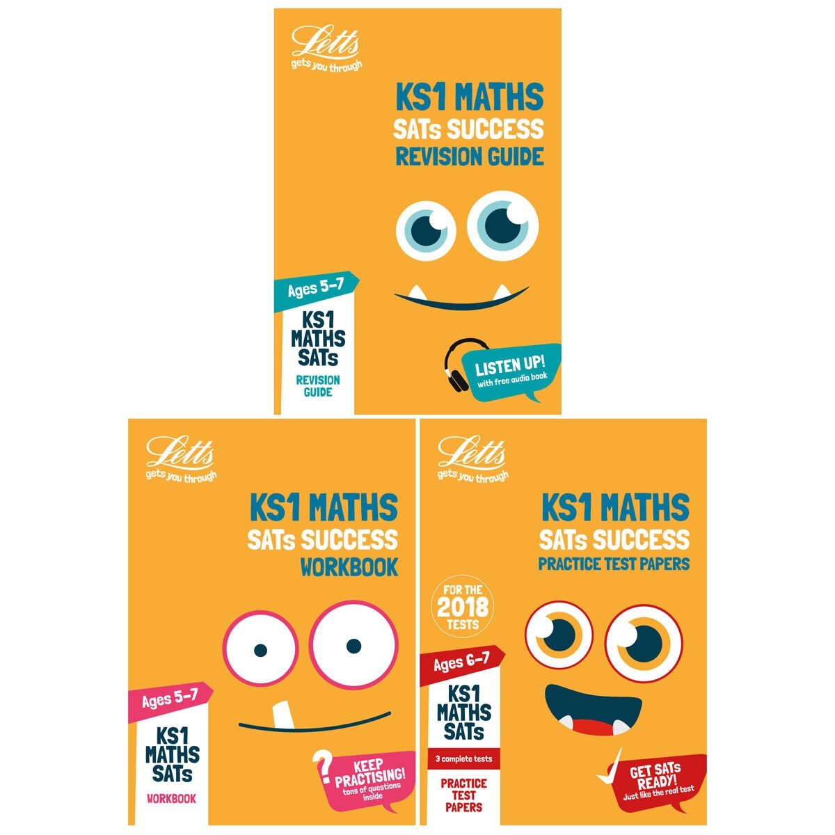 Lot SATS Pack de 3 livres éducatifs, importé du Royaume-Uni