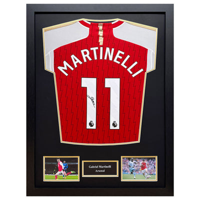 Costco UK Allstarsignings Gabriel Martinelli Signed Framed Arsenal Football Shirt Memorabilia- Buy online at McGrocer