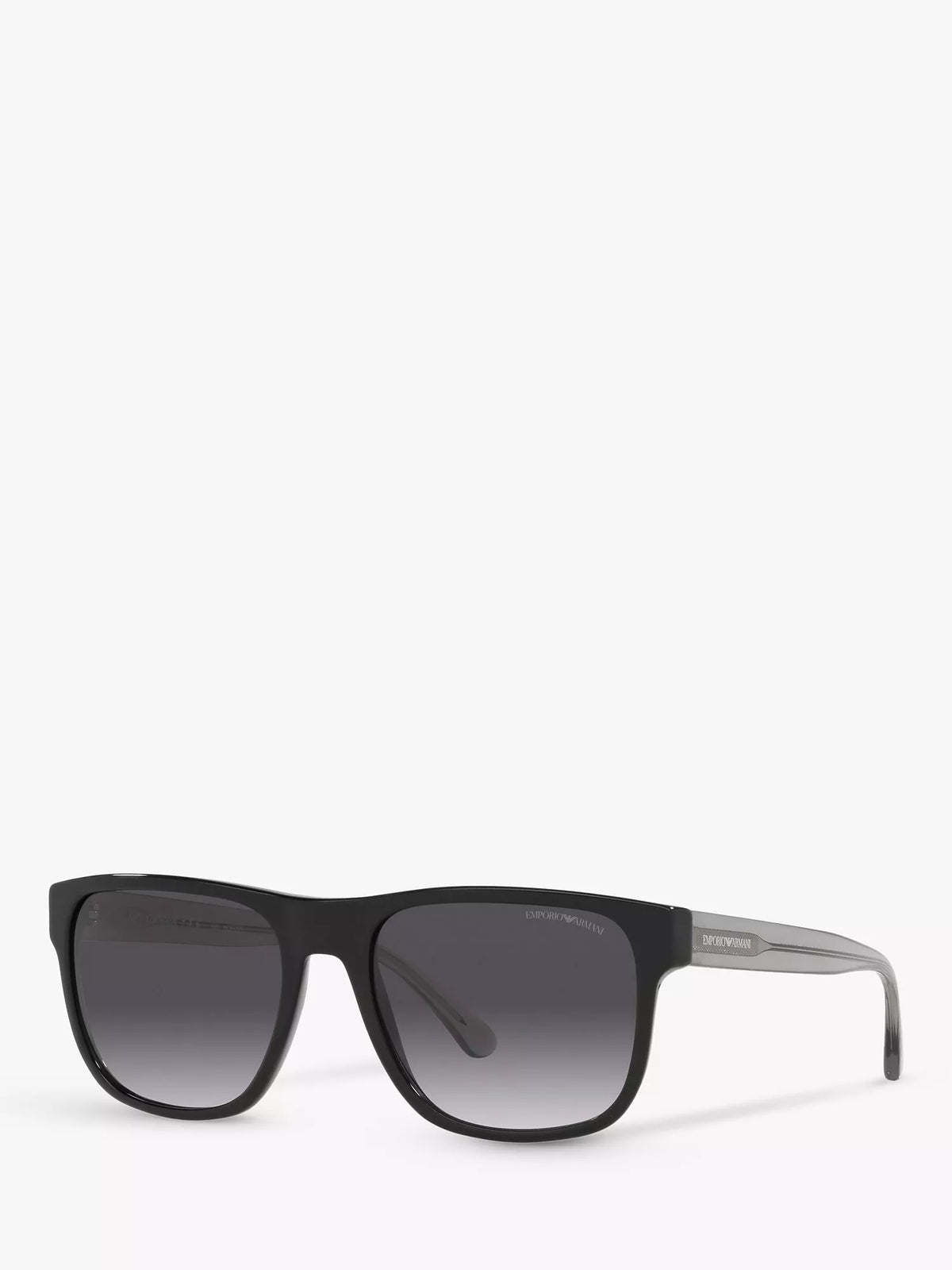 Emporio Armani men's square sunglasses black grey gradient - British product