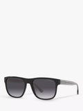 Emporio Armani men's square sunglasses black grey gradient - British product