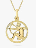 IBB 9ct yellow gold zodiac pendant necklace (British brand)