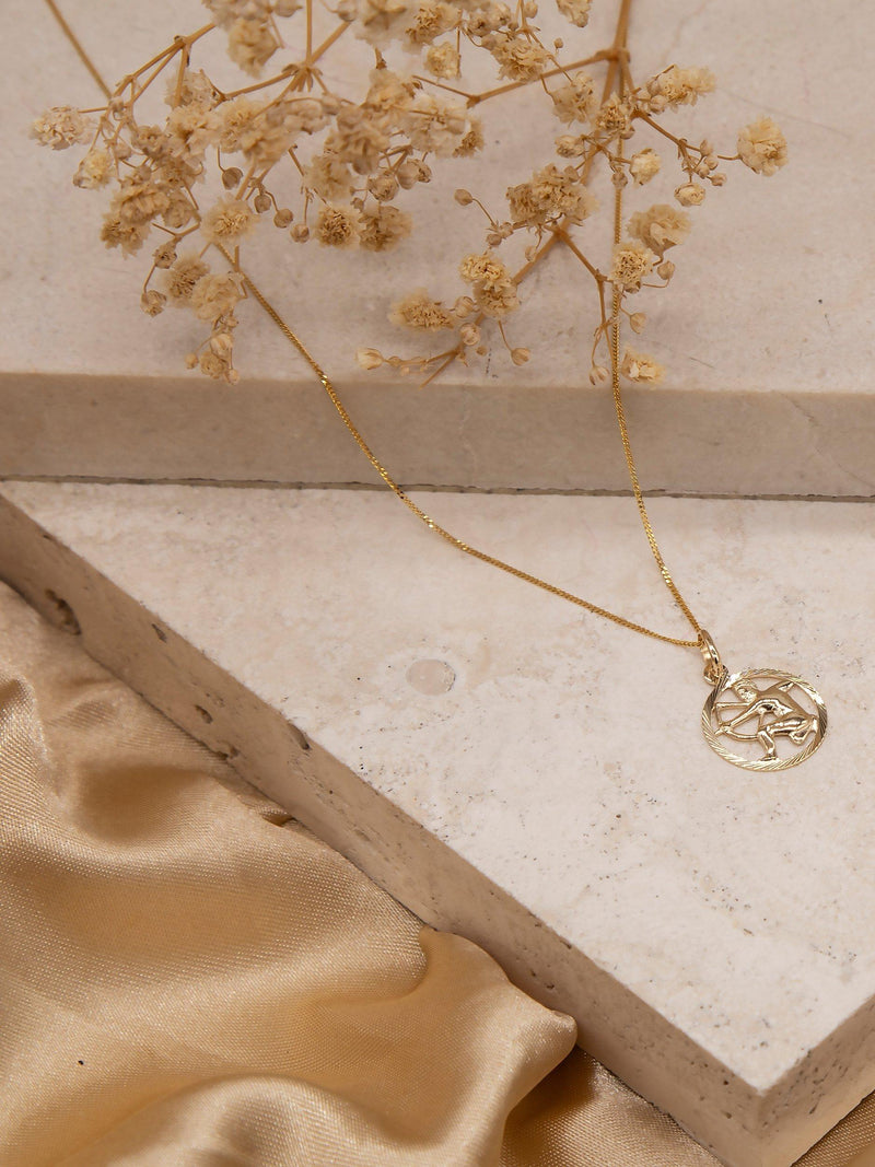 IBB 9ct yellow gold zodiac pendant necklace (British brand)
