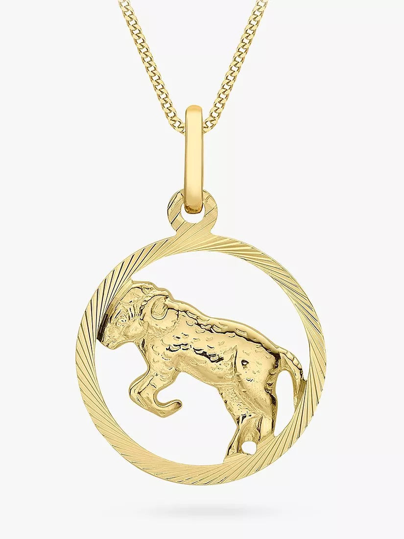 IBB 9ct yellow gold zodiac pendant necklace (British brand)