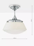 Där Caden semi-flush ceiling light polished chrome, UK version