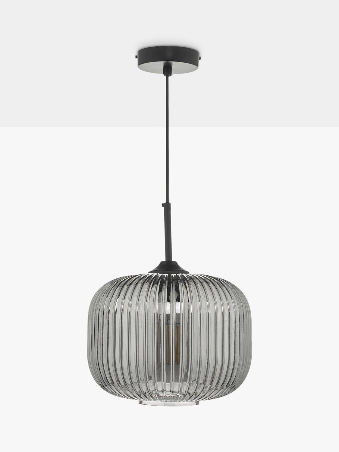 Där Demarius smoked glass pendant light, imported from the UK