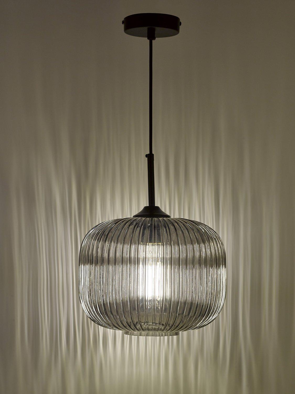 Där Demarius smoked glass pendant light, imported from the UK