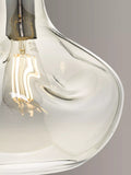 Där smoked glass pendant light with black chrome details (British brand)