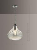 Där smoked glass pendant light with black chrome details (British brand)