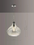 Där smoked glass pendant light with black chrome details (British brand)