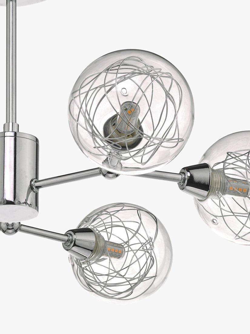 Där Tyka semi flush ceiling light polished chrome, imported from the UK