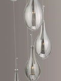 Där Seta cluster pendant ceiling light with smoked glass shades - British product