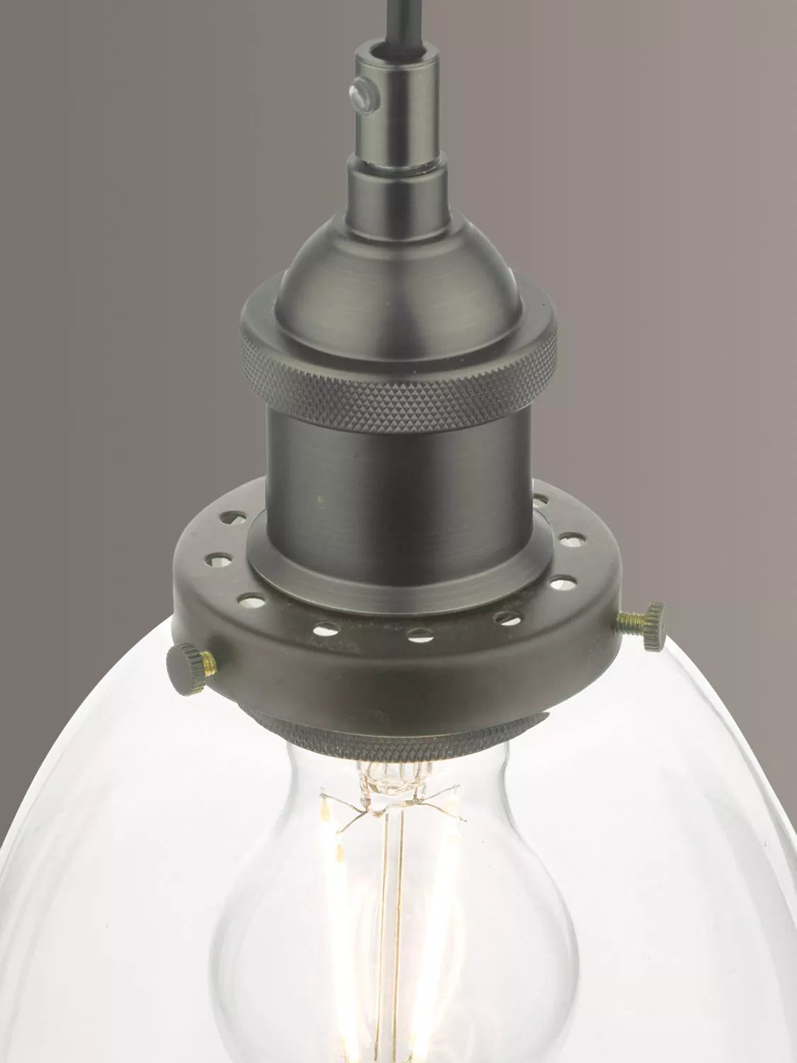 Där Arvin pendant light antique chrome glass (British brand)