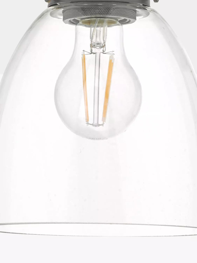 Där Arvin pendant light antique chrome glass (British brand)
