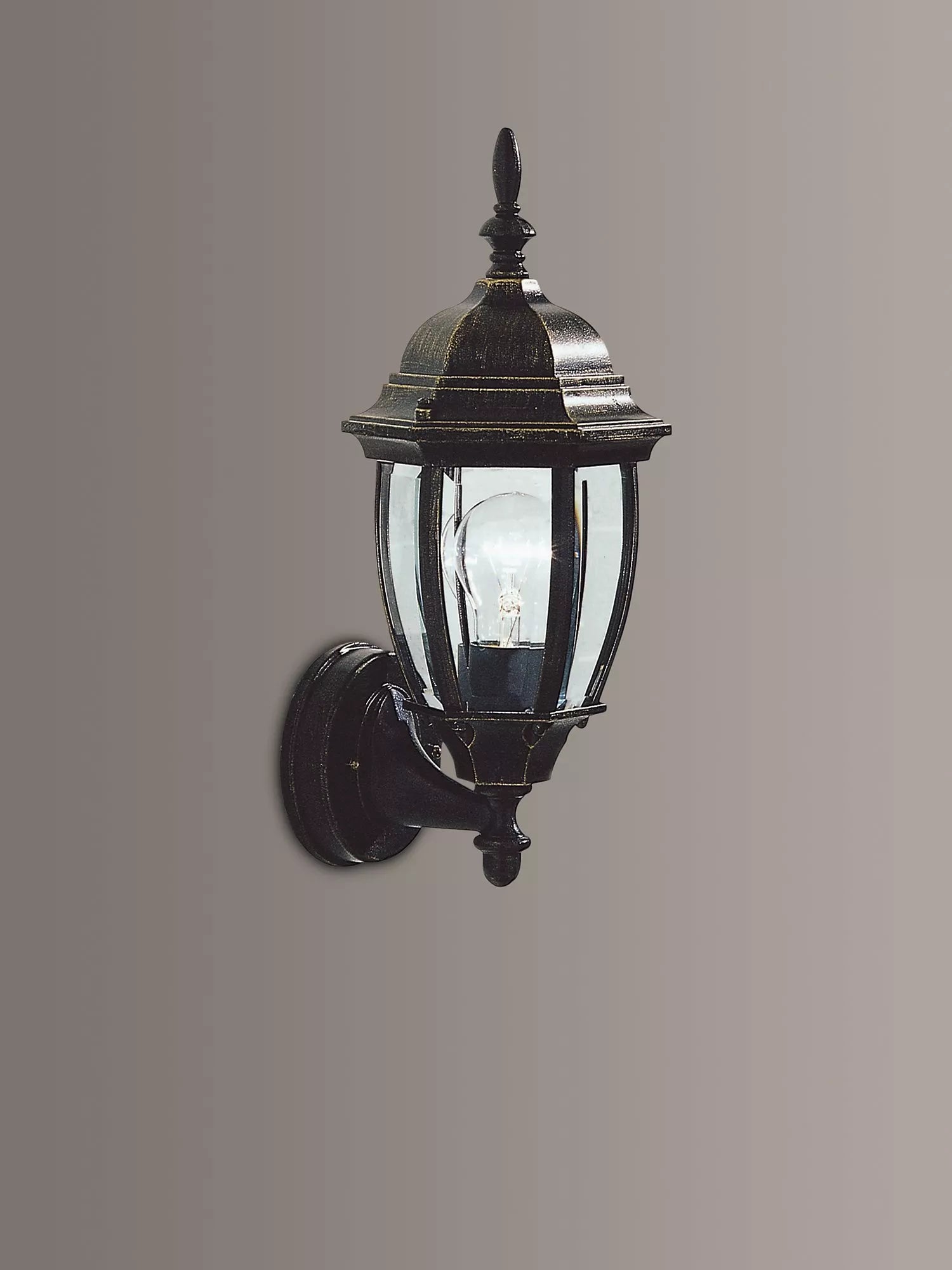 Där Hambro outdoor wall light black/gold cast aluminium (British brand)