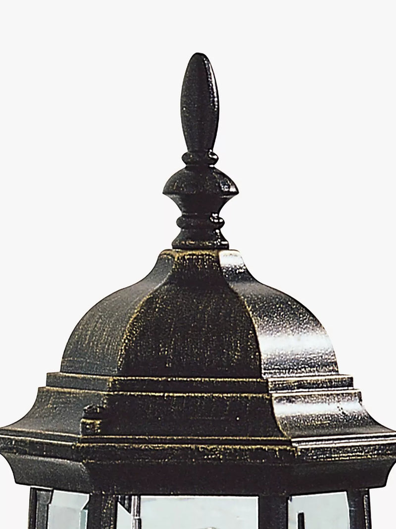 Där Hambro outdoor wall light black/gold cast aluminium (British brand)