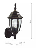 Där Hambro outdoor wall light black/gold cast aluminium (British brand)