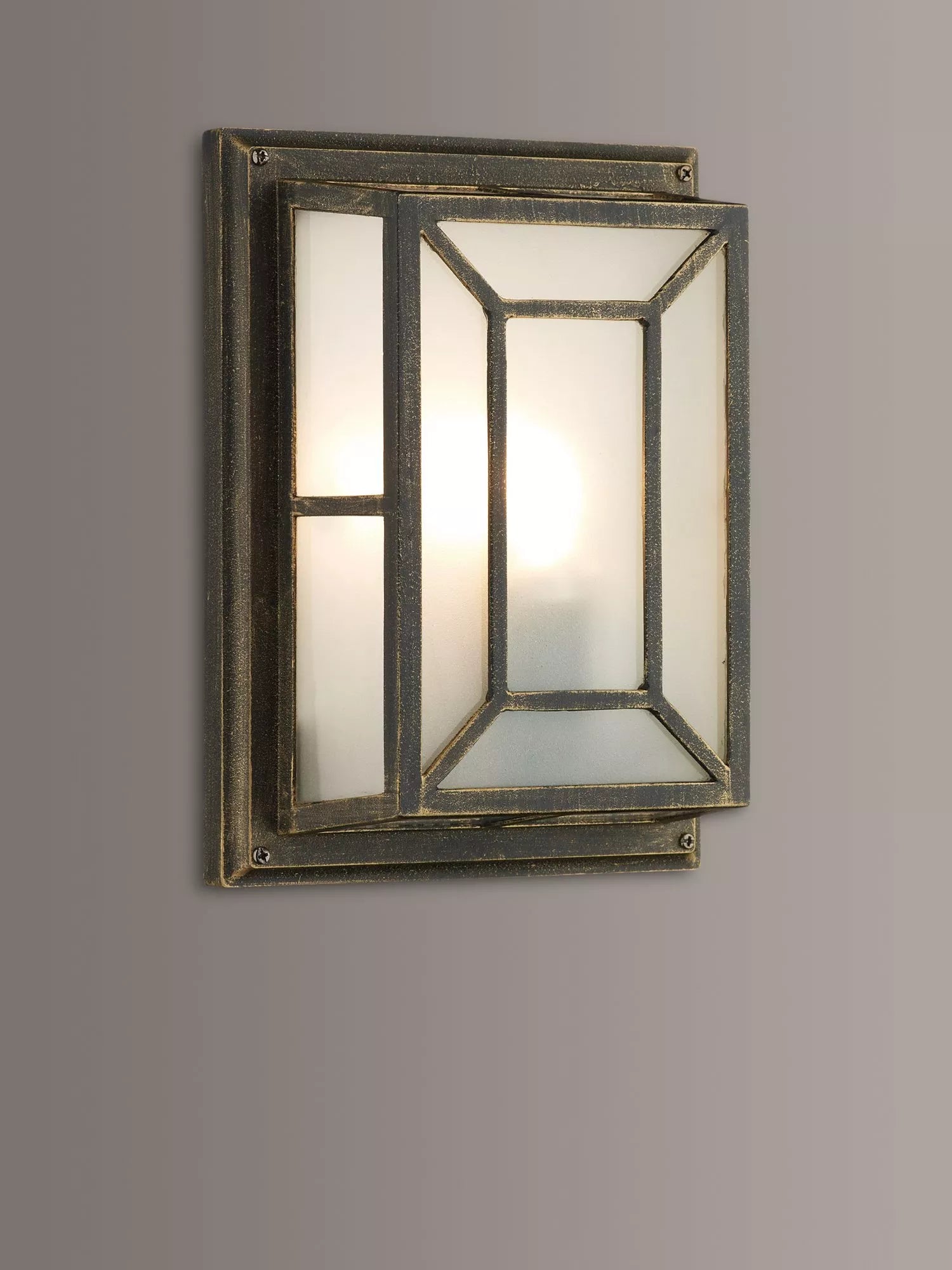 Där outdoor wall light black gold IP44, UK version
