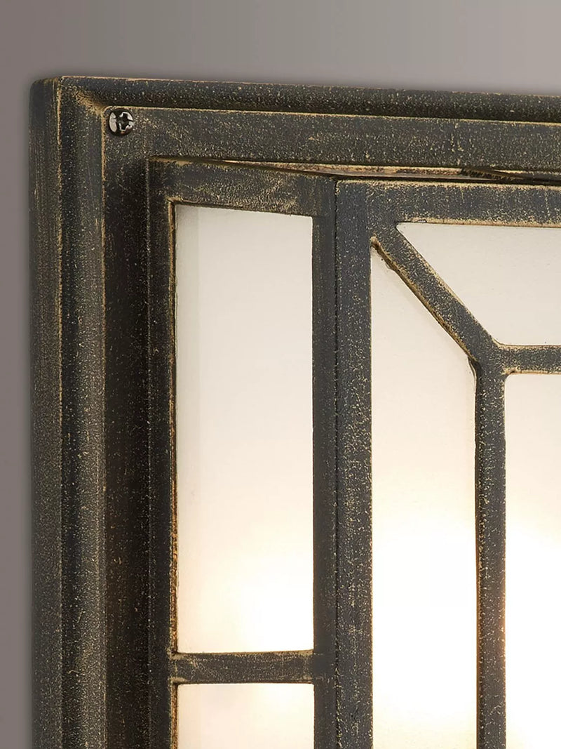 Där outdoor wall light black gold IP44, UK version