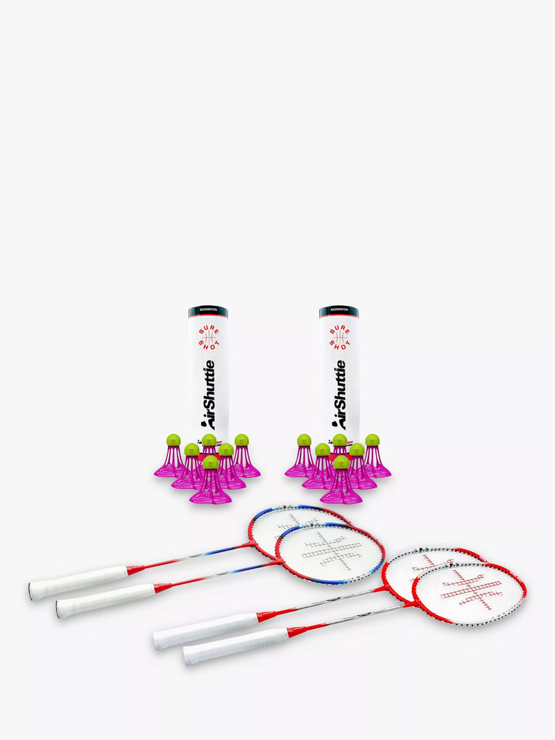 Sure Shot badminton set with net rackets and shuttlecocks (British brand)