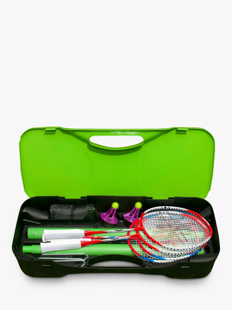 Sure Shot badminton set with net rackets and shuttlecocks (British brand)