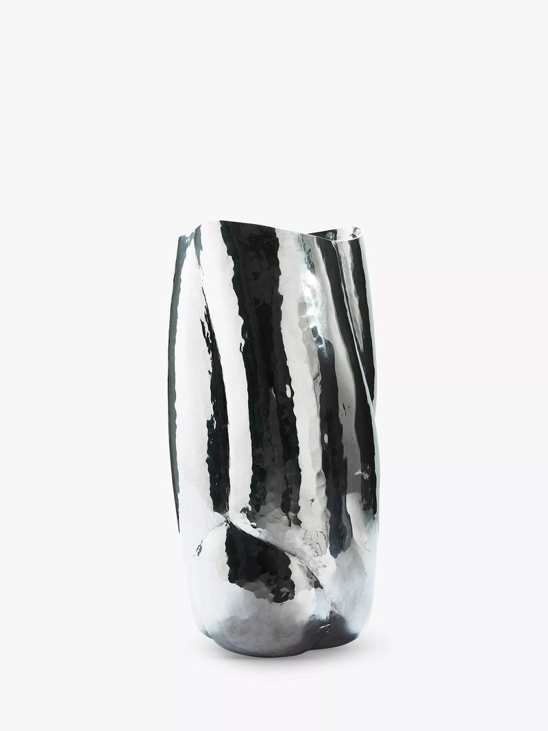 Tom Dixon Cloud silver stainless steel vase H43.5cm - British product