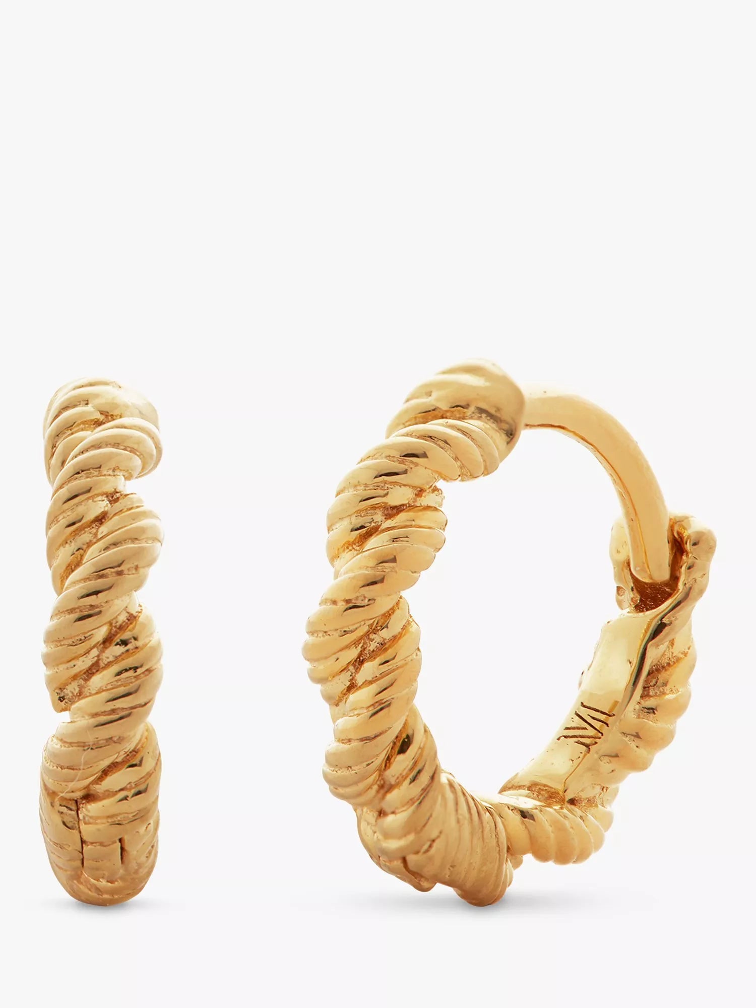 Monica Vinader Corda Huggie Hoop Earrings