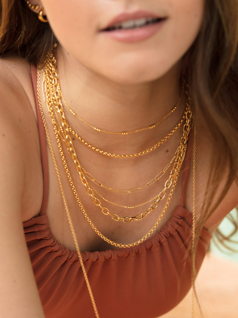 Monica Vinader triple beaded chain necklace 45-50cm - British product