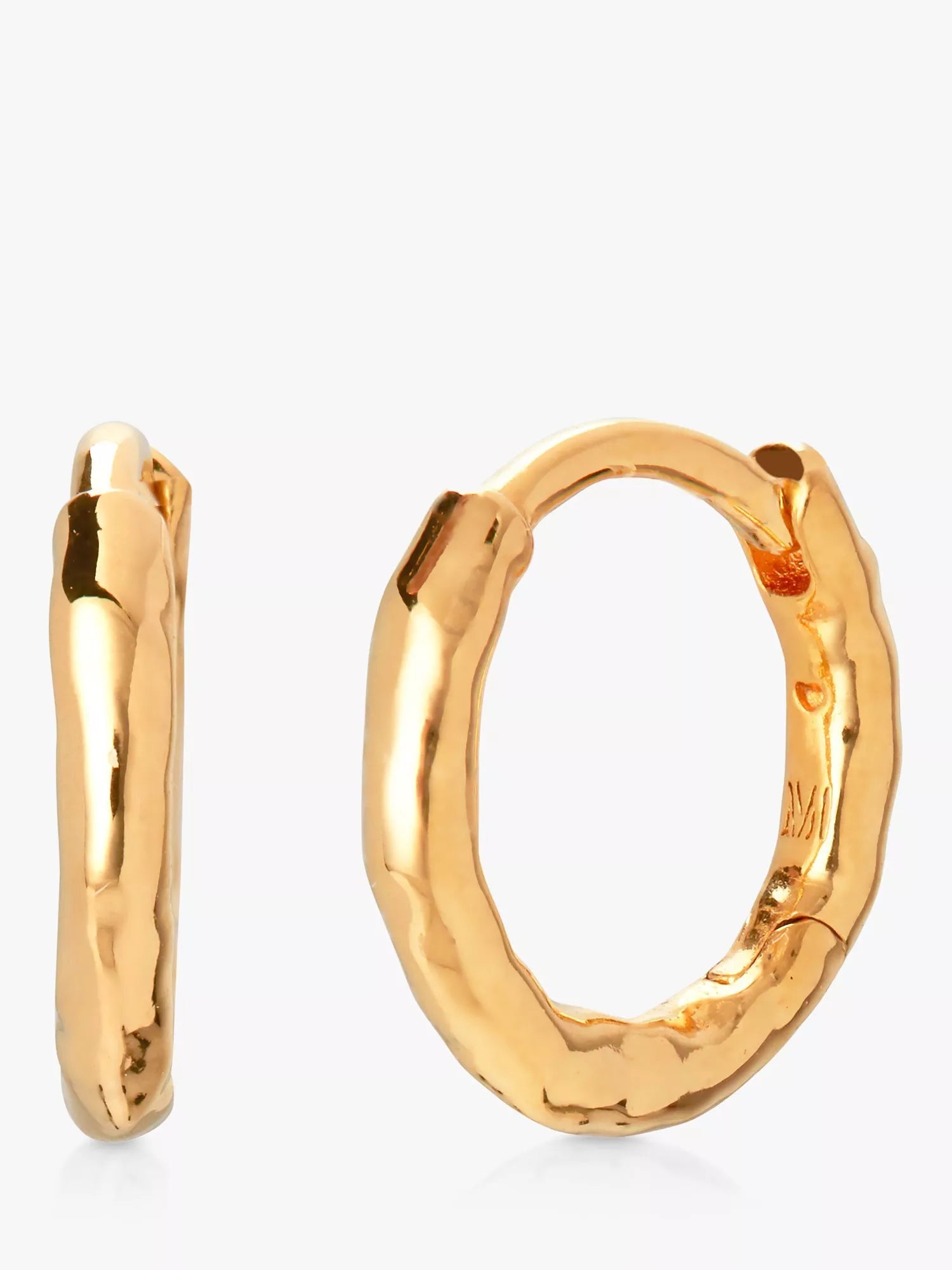 Monica Vinader MV Siren Muse Mini Huggie Earrings Silver