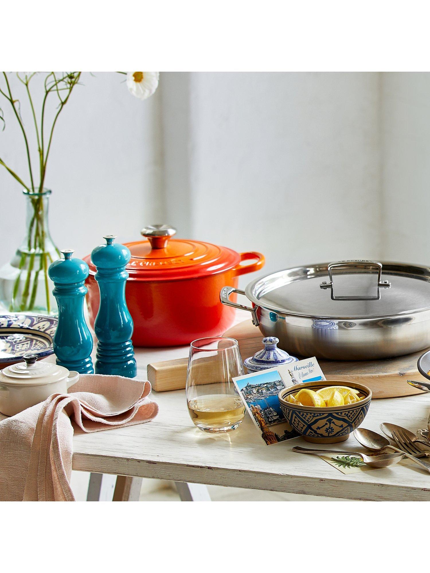Le Creuset salt and pepper mills classic set of 2 teal (British brand)