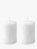 Georg Jensen pillar candles set of 2 white 10cm - British product