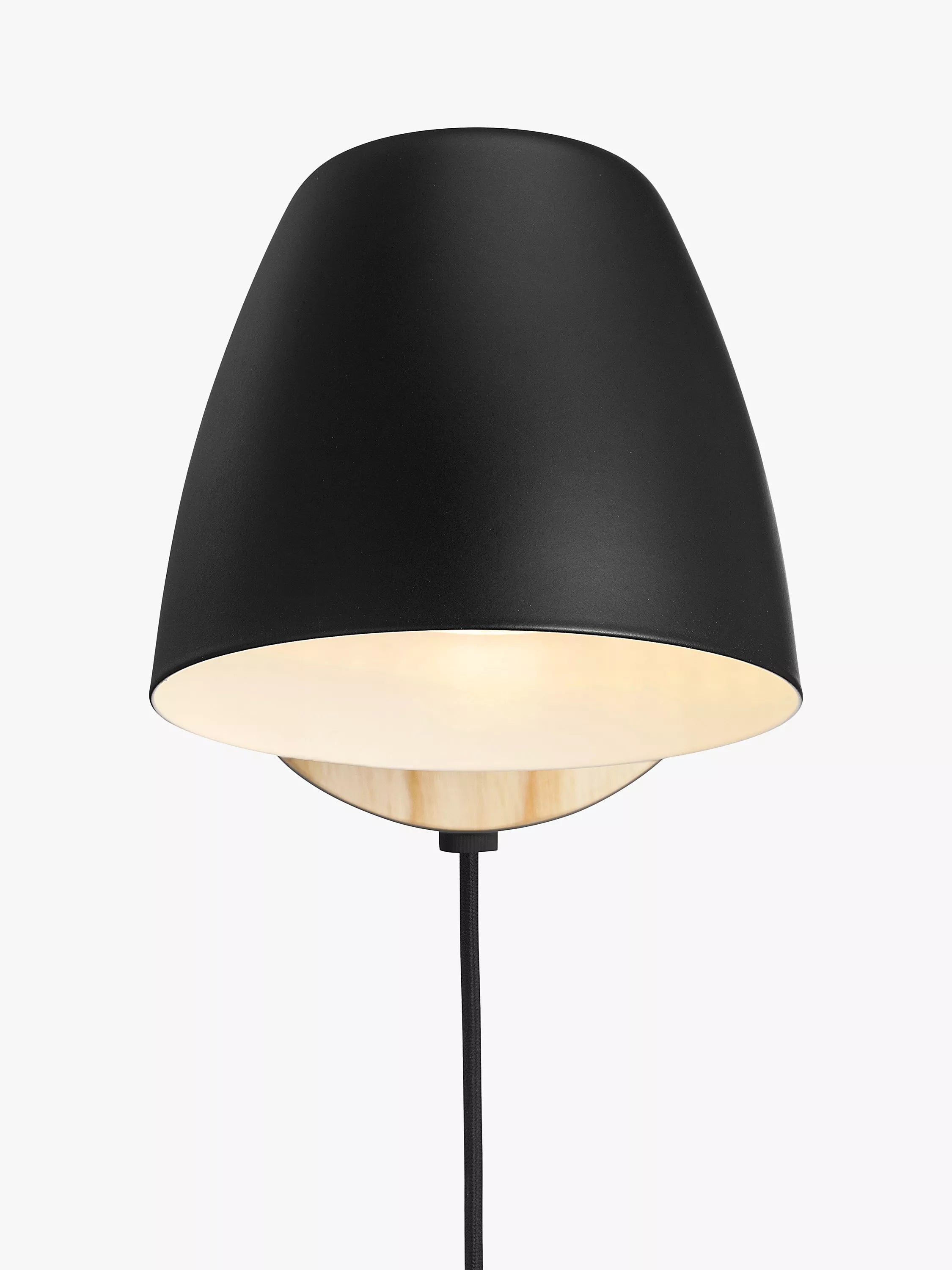 Nordlux black wall light ash wood metal, imported from the UK