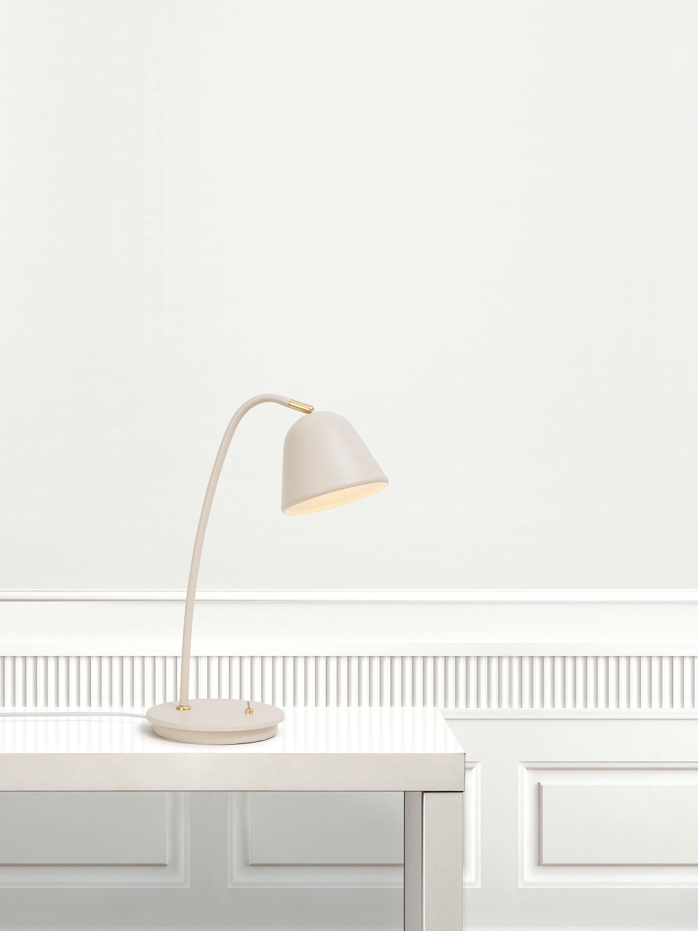 Nordlux Fleur desk lamp beige brass details - British product